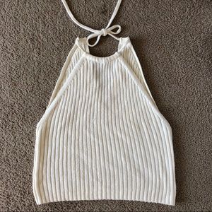 White halter top